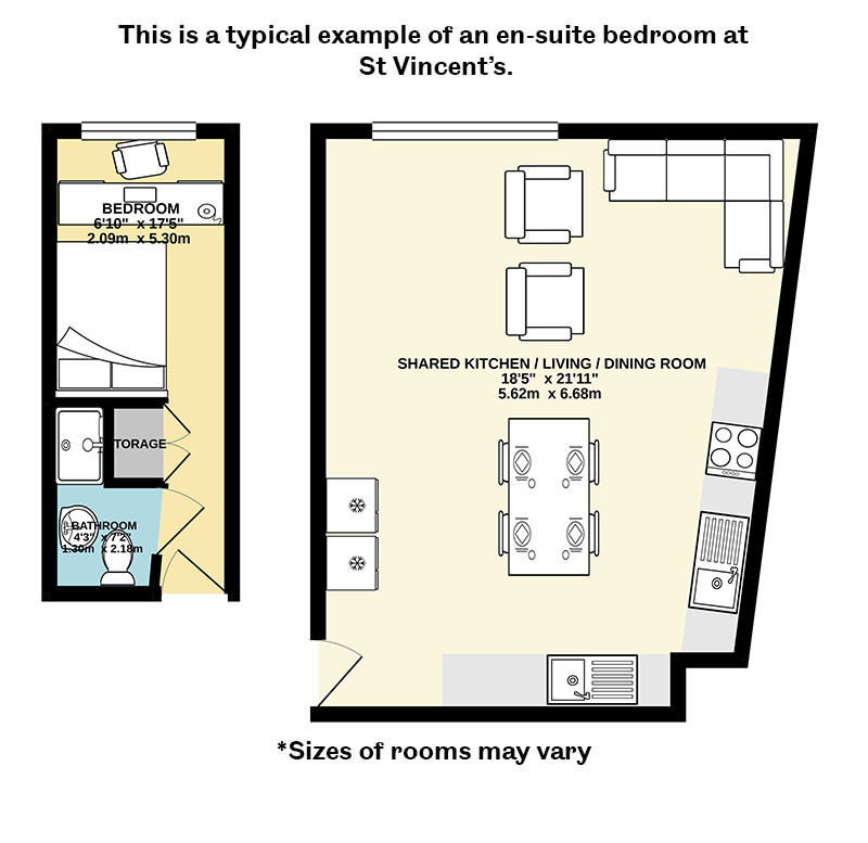 floorplan of En-suite Bedroom